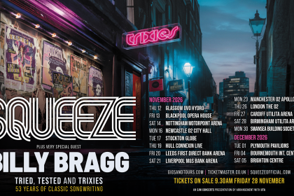 Squeeze announce Manchester date on 2026 Tried, Tested and Trixies Tour